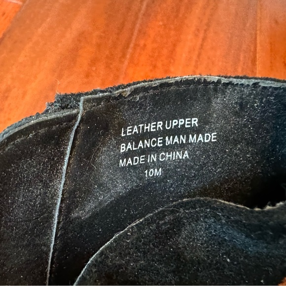 Black ankle boots with fringe size 10 - Picture 2 of 5